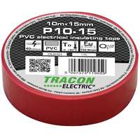 Tracon Electric Tracon P10-15, Szigetelőszalag, piros 10m×15mm, PVC, 0-90°C, 40kV/mm