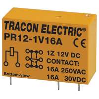 Tracon Tracon PR12-1V16A Print relé 12V DC / 1×CO (16A, 230V AC / 30V DC)