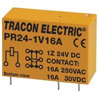 Tracon Tracon PR24-1V16A Print relé 24V DC / 1×CO (16A, 230V AC / 30V DC)