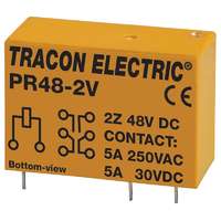 Tracon Tracon PR48-2V Print relé 48V DC / 2×CO (5A, 230V AC / 30V DC)
