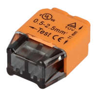  Tracon RVU2,5-2 Csavar nélküli vezetékösszekötő, narancssárga 2x0,5-2,5mm2, 450VAC, max. 16A