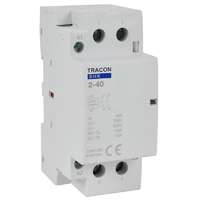  Tracon SHK2-40, Installációs kontaktor 230V AC, 50Hz, 2 Mod, 2×NO, AC1/AC7a, 40A