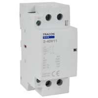  Tracon SHK2-40V11, Installációs kontaktor 230V AC, 50Hz, 2 Mod, 1×NO+1×NC, AC1/AC7a, 40A