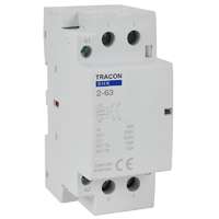  Tracon SHK2-63, Installációs kontaktor 230V AC, 50Hz, 2 Mod, 2×NO, AC1/AC7a, 63A
