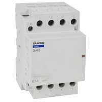  Tracon SHK3-63, Installációs kontaktor 230V AC, 50Hz, 3 Mod, 3×NO, AC1/AC7a, 63A