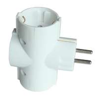 Tracon Electric Tracon TDUGO, Többférőhelyes átalakító csatlakozó, normál, fehér 3×SHUKO, max.16A, 250V