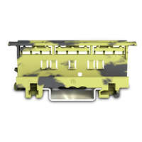  Wago 221-500/000-053 Rögzítő-távtartó - 221 sorozat - 4 mm² - kalapsínre/csavaroros szereléshez - sötét szürke-sárga
