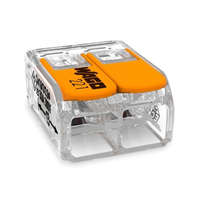 Wago Wago 221-612 vezeték összekötő 2 x 0,5-6mm2 -es tömör és sodrott vezetékhez, oldható, lapos kivitel , átlátszó házban, WAGO ( 221-612 )