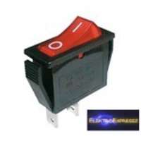 Billenő kapcsoló 2pol./2pin ON-OFF 250V/15A - átlátszó piros