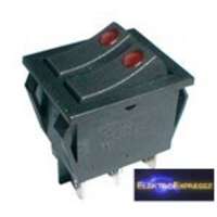 Billenő kapcsoló 2 (2pol./3pin) ON-OFF 250V/15A (piros LED)