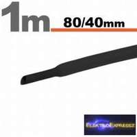 Zsugorcső Fekete • 80 / 40 mm