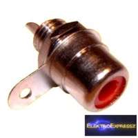 RCA beépíthető aljzat, piros jelöléssel.