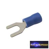 Szigetelt villás saru 4.3mm, 1.5-2.5mm Kék