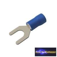 Szigetelt villás saru 5.3mm, 1.5-2.5mm Kék