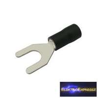 Szigetelt villás saru 6.5mm, 2.5-4.0mm Fekete