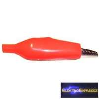 Krokodil csipesz, közepes, piros