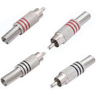 RCA dugó pár fém házzal. fekete / piros jelölés