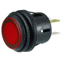 Világító vízálló nyomókapcsoló piros világítással