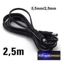 DC dugó - DC dugó kábel 5,52,5mm 2,5m