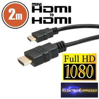 Mini HDMI kábel • 2 m aranyozott csatlakozóval julius