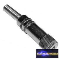 2,5mm jack aljzat, sztereo, teljesen fém házzal.