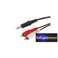 Jack Kábel 3.5 dugó - 2X RCAdugó 1.8M