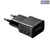 Töltő GSM M-LIFE 3 x USB 230V 5V 1-2 A