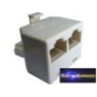 Elosztó 1x dugó 8P8C-2x ajzat 8C8P RJ45