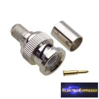 BNC krimpelhető dugó RG6-os kábelra