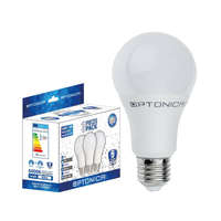 Optonica LED gömb, E27, A60, 12W, 230V, meleg fehér fény - 3 db