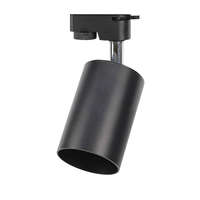 Optonica Beltéri lámpatest egyfázisú sínekhez, alumínium, fekete ház, GU10-es foglalat, MAX 35W ф55x82 mm
