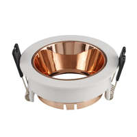 Optonica Beépíthető spot lámpatest, kör, fehér házas - rózsaarany belső GU10-es foglalat, MAX 35W, IP20, ф79x32 mm