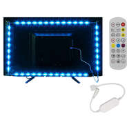Optonica RGB LED szalag TV szett: 2m DC5V 5050RGB+2835 3000K 60SMD/m IP20 LED szalag+wifi vezérlő és távirányító - 4W/m; 240lm/m; 10mm