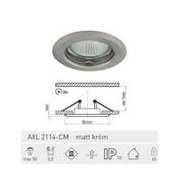 Greenlux álmennyezeti spot lpt.fix,matt króm AXL2114-CM