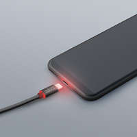  Delight 55442I-BK iPhone “lightning” adatkábel világító ledes csatlakozóval, fekete