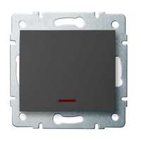 Kanlux LOGI 02-1110-141 gr egypólusú kapcsoló jelzőfénnyel ( 101 jf ) grafit 25256