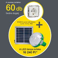  SEDNA Design Akciós csomag 60db 2P+F dugalj( SDD111026), ajándék (AEP-LB01-SU12W MOBIYA) Solar LED lámpa