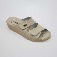 Prego Anka női tépőzáras papucs bézs