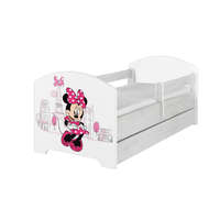 Babyboo Disney Minnie egeres Ágy 140 X 70 leesésgátlós AJÁNDÉK MATRACCAL, ágyneműtartóval