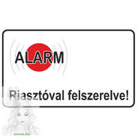  Alarm riasztóval felszerelve! 25x15 cm-es információs tábla.