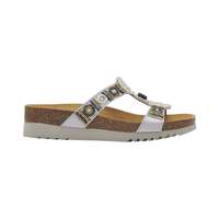 Health And Fashion Shoes Scholl New Bogota’ Wedge ezüst/bordó, 38