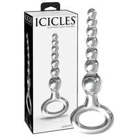 Icicles No. 67 - gömbös üvegdildó fogógyűrűvel (áttetsző)