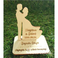 Ifjú pár köszönetajándék és ültetőkártya 2 az 1-ben