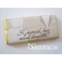 Köszönetajándék csoki modern mintával