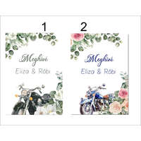 Motoros esküvői meghívó