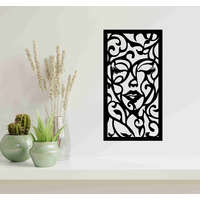 Lézervágott női arc falikép – modern fa dekoráció