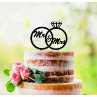  Esküvői tortadísz, Mr&Mrs több féle minta