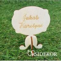 3D fa köszönetajándék és ültetőkártya - táblácska