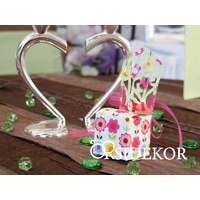 Köszönetajándék-doboz cukrozott mandulával, csokiszívvel