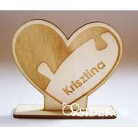 Köszönetajándék és ültetőkártya szív puzzle 2 az 1-ben